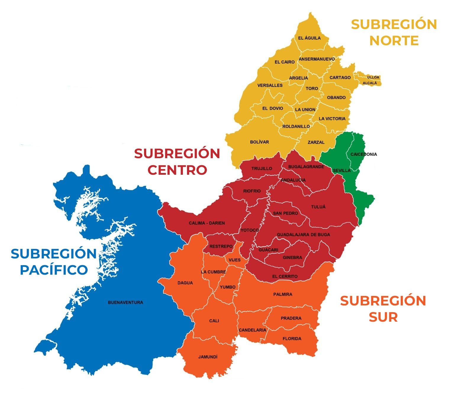 Mapa Subregiones